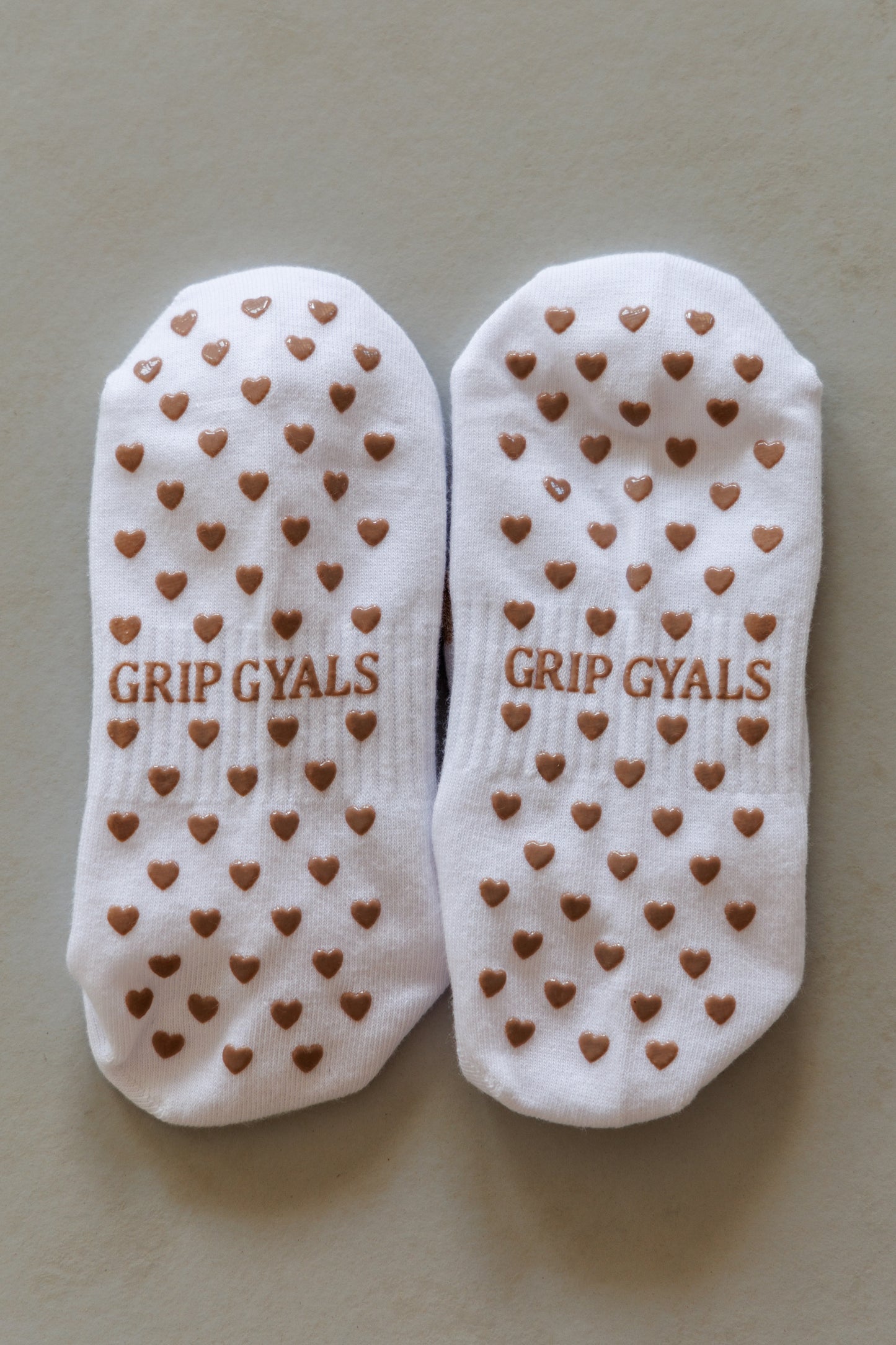 In My Pilates Era Beige Ruffle Socks