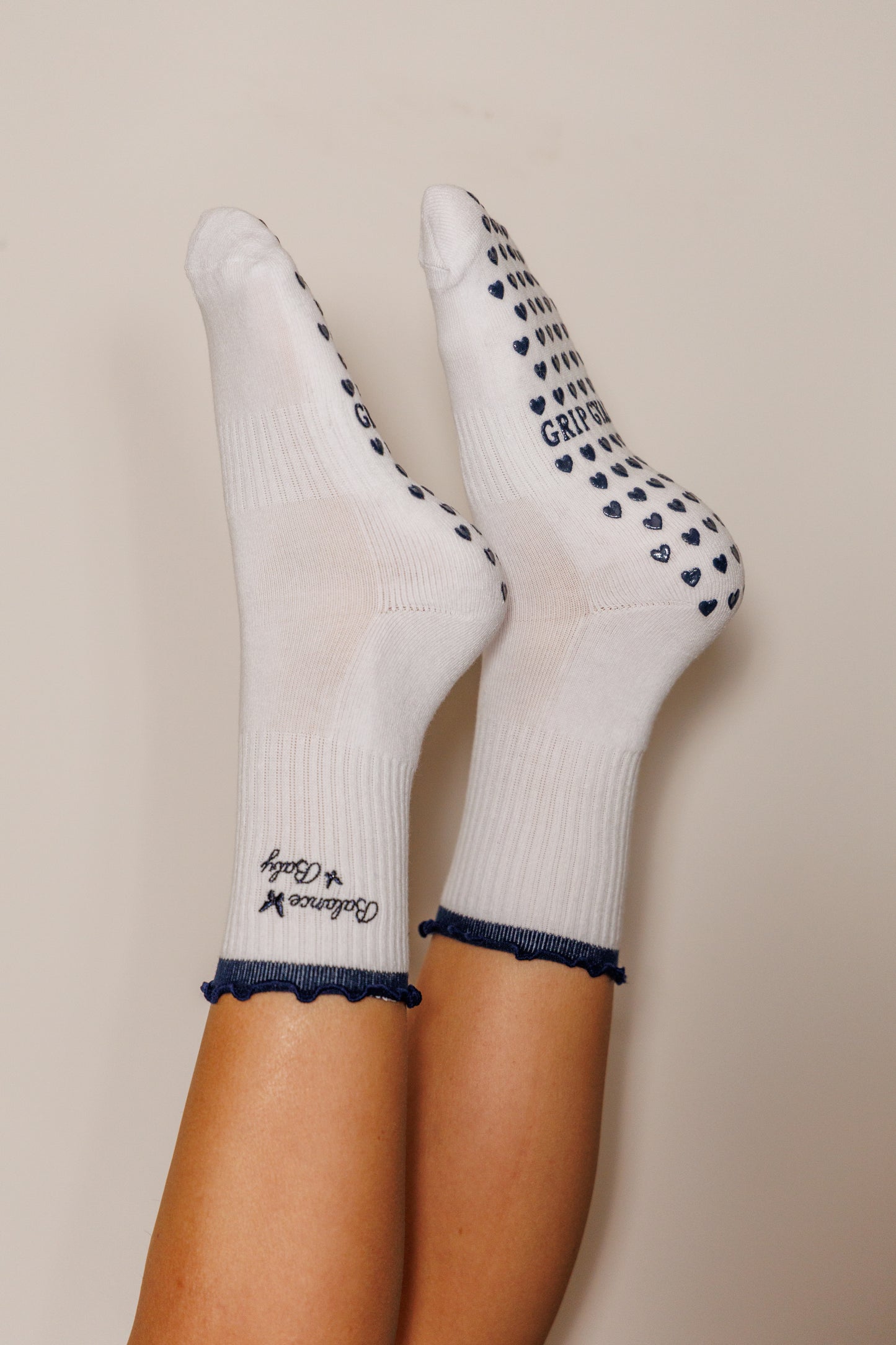 Balance Baby Navy Ruffle Socks