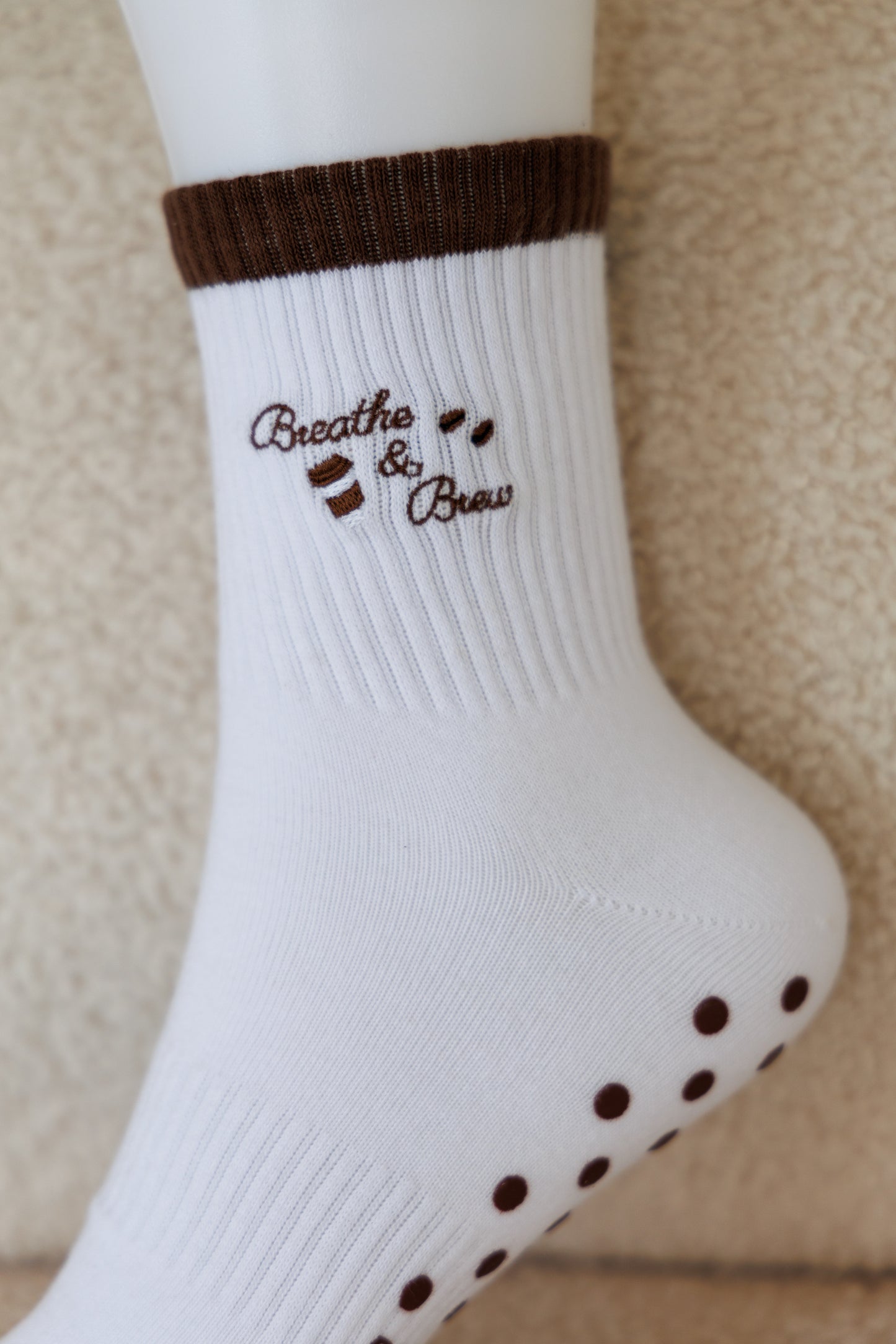Breathe & Brew Brown Classic Socks