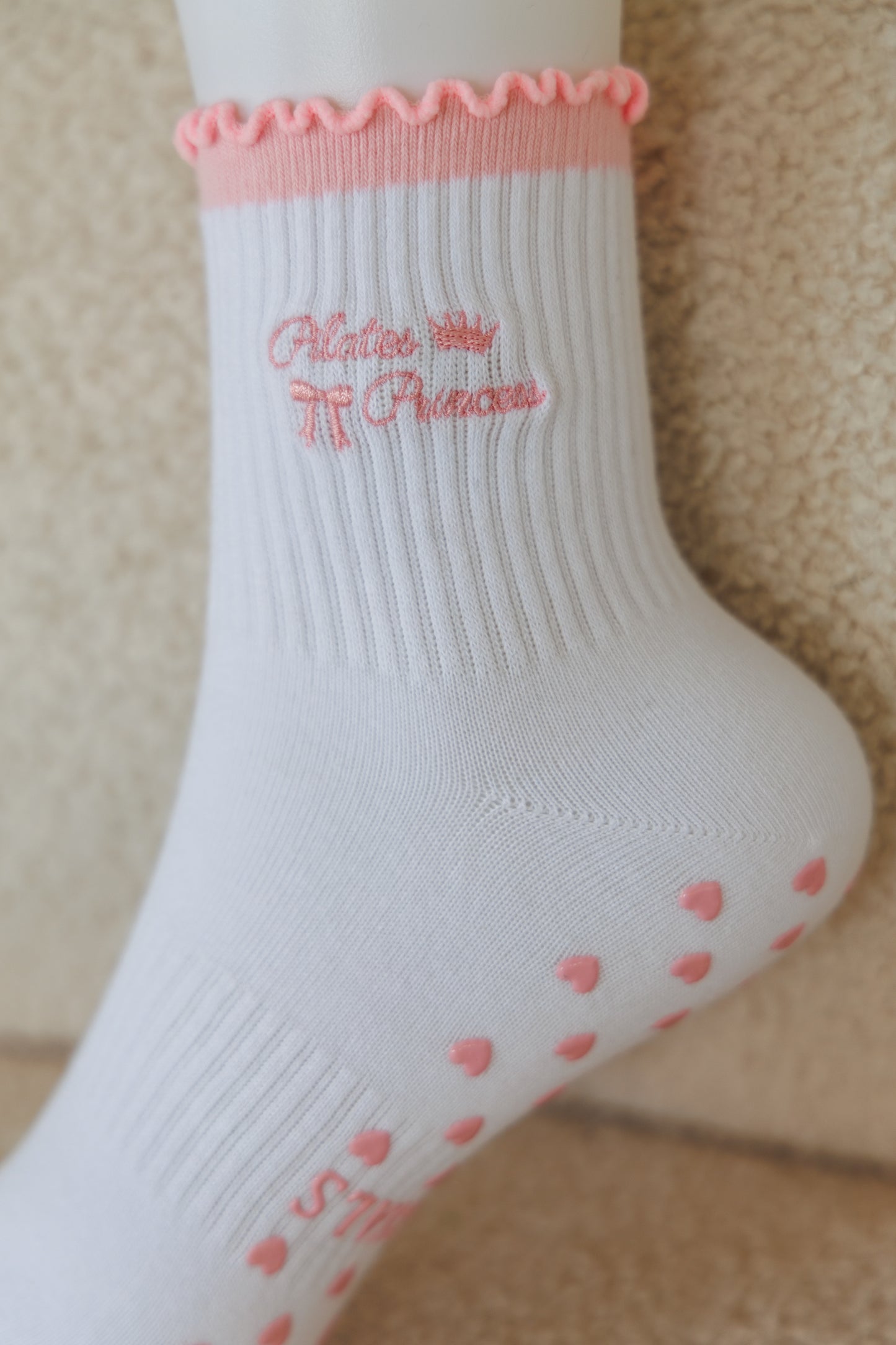 Pilates Princess Pink Ruffle Socks