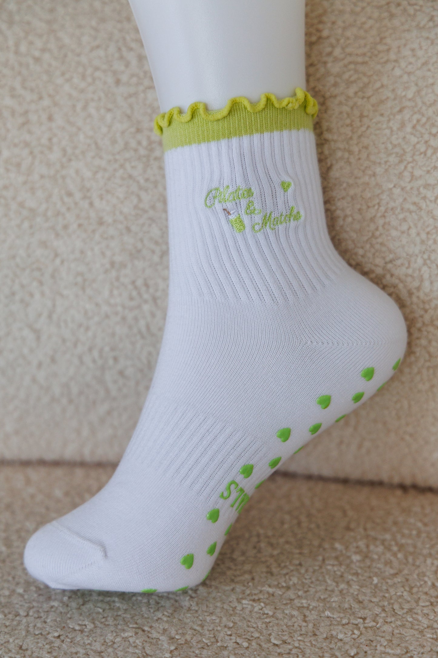 Pilates & Matcha Green Ruffle Socks