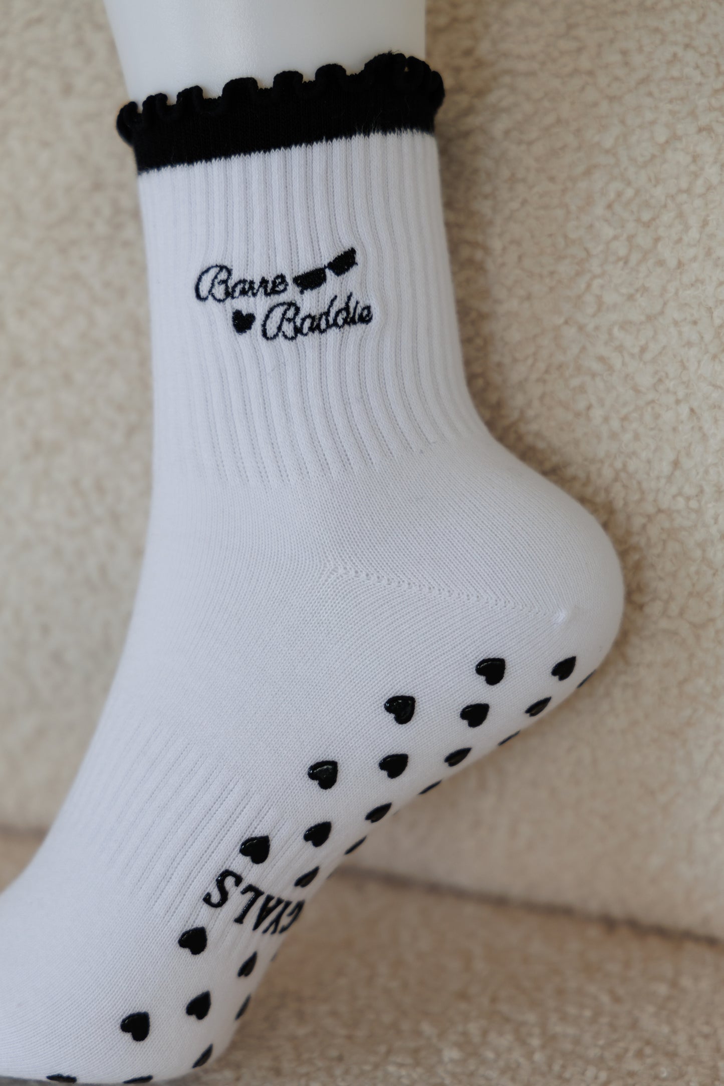 Barre Baddie Black Ruffle Socks