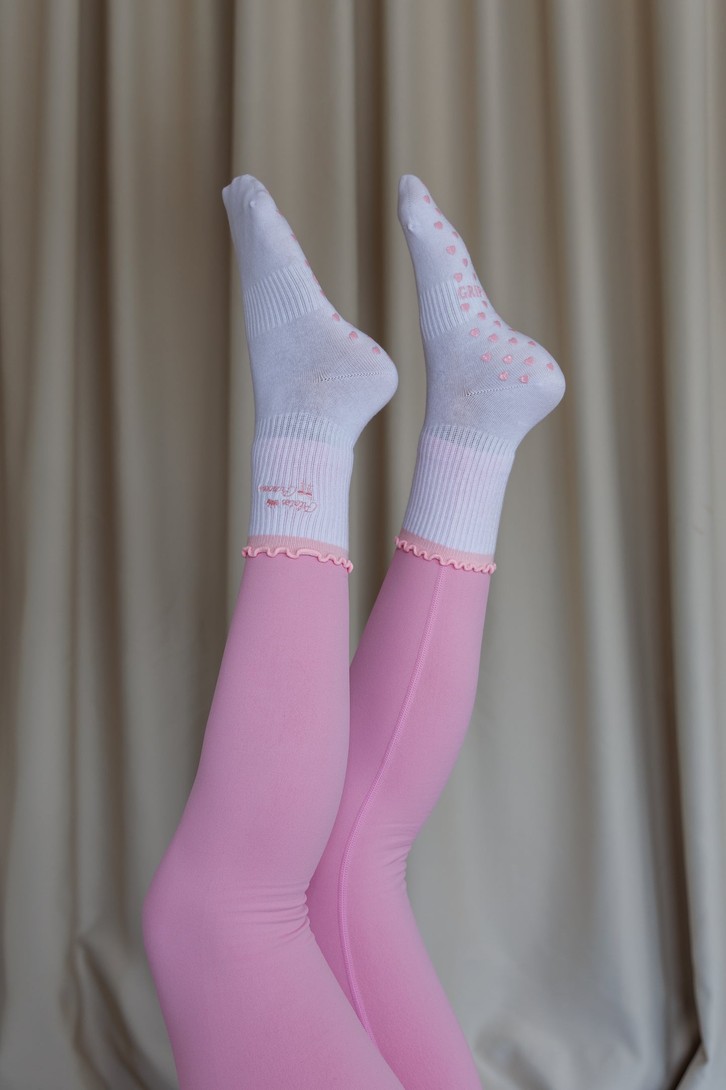 Pilates Princess Pink Ruffle Socks