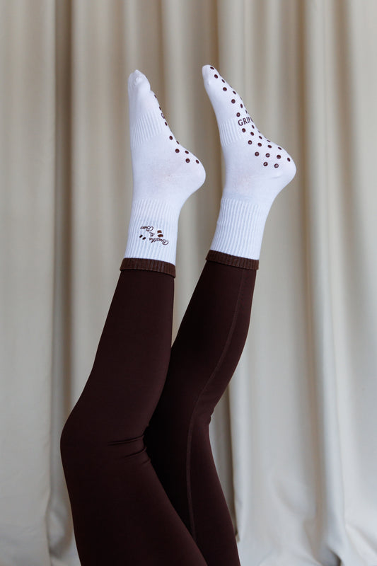 Breathe & Brew Brown Classic Socks