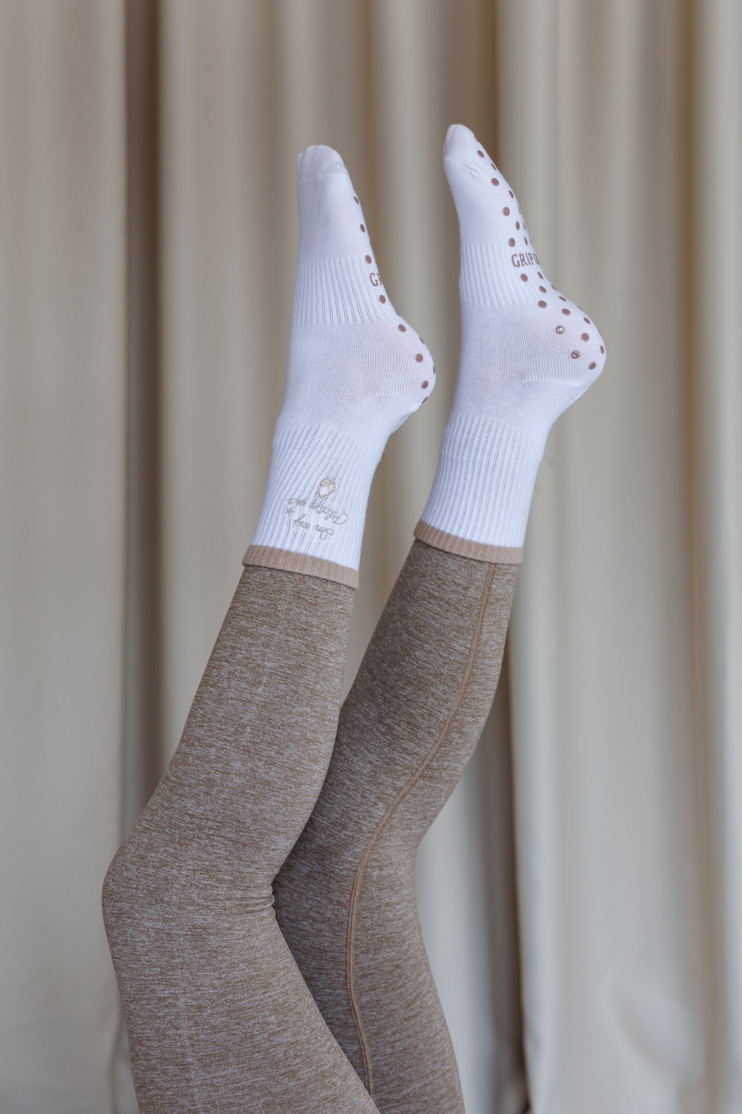 In My Pilates Era Beige Classic Socks