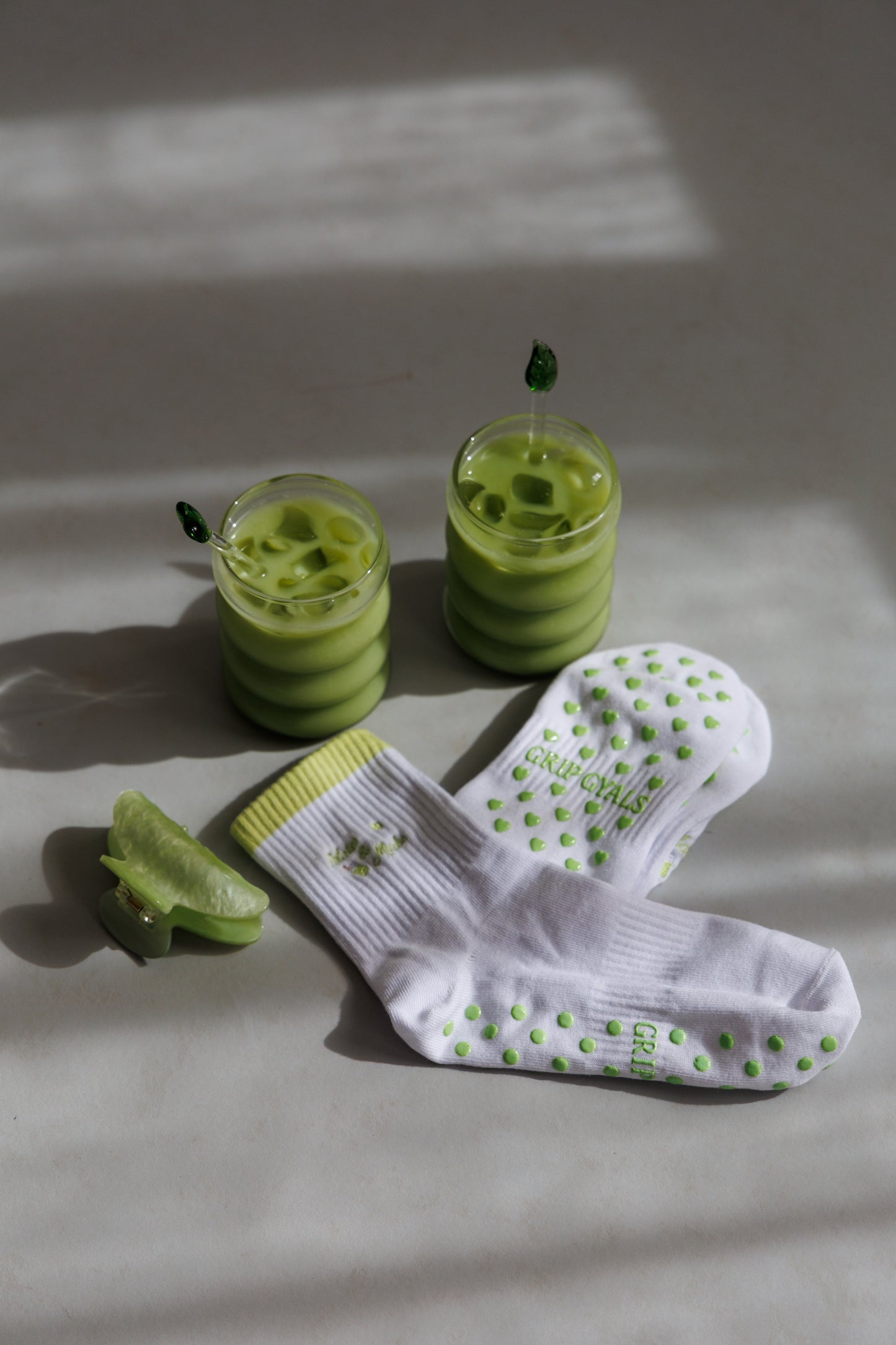 Pilates & Matcha Green Classic Socks